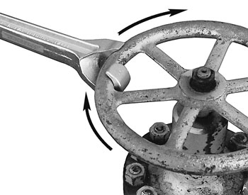 how to use a valve wheel wrench