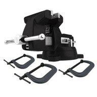 Wilton 21500K Holding Strong Kit Black 746 Mechanics Vise And 3-pc 400 Series C-clamp Set-1