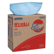 Kimberly-Clark 41412 Wypall X70 Workhorse Rags Blue 10/100-1