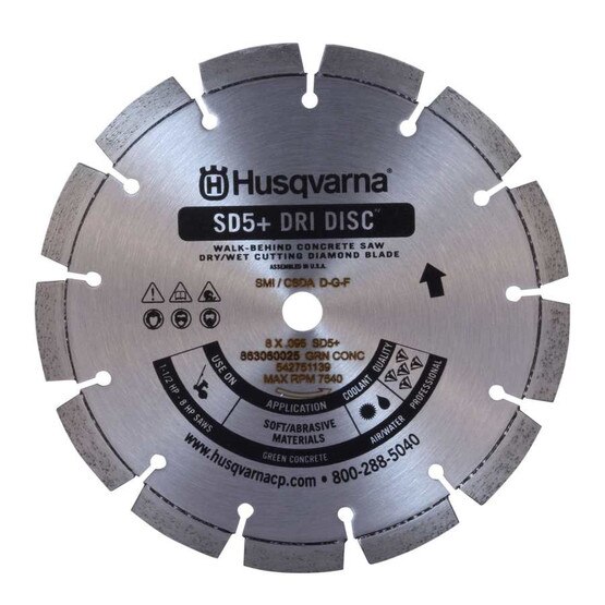 Husqvarna 542751141 Sd5+ 8 (203) X .125 X 58 Green Concrete-1