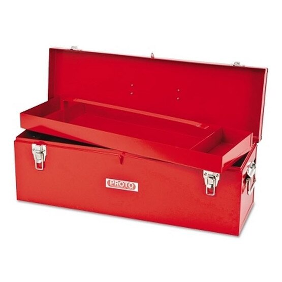 General Purpose Tool Box, Double Latch, 26 in x 81/2 in x 91/2 in