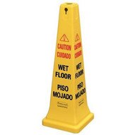 Rubbermaid Commercial 6276-Y Yellow 36 Safety Cone W multi Ling. caution-1