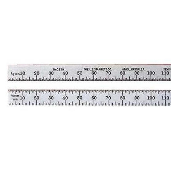 L.S. Starrett 55968 C635e-150 150mm Spring-tempered Steel Rule-1