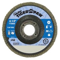 Weiler 51112 4-1 2 Tiger Paw Abrasive Flap Disc- Flat- - 36z-1