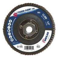 Weiler 51165 4-1 2 Tiger Paw Super High Density Flap Disc F-1