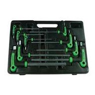 Astro Pneumatic 1025 9 Pc T-4 Handle Ball Point &hex Key Sae Wrench Set-1