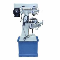 Baileigh VM-626-1 110v 1.5hp 9 Speed Vertical Turret Knee Mill R8 Spindle Wstand Work Light & 1-shot Lubricator-2