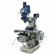 Baileigh VM-1054E-VS 220v 3ph Vertical Mill 10 X 54 Table Variable Speed Iso40 Spindle Coolant Power Feeds Dro-1