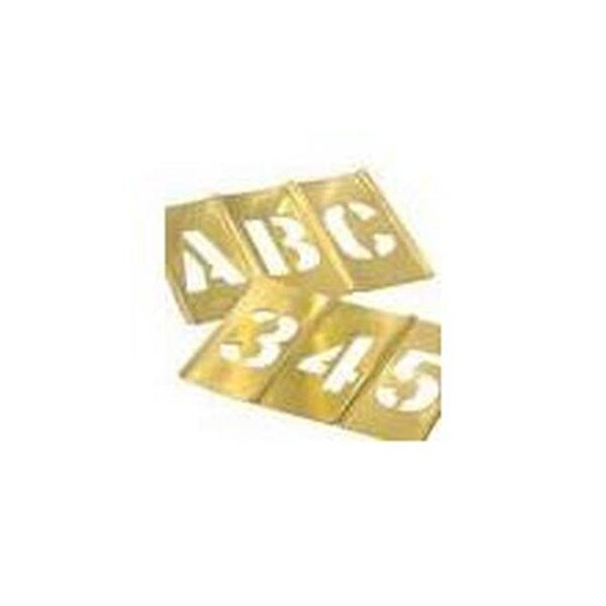 C.H. Hanson 10107 3 4'' Brass Interlocking Stencil (77 piece)-1