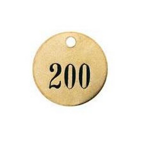 C.H. Hanson 40125-H CW Brass Valve Tags (176 to 200)-1