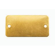 C.H. Hanson 41252 34 X 1-34 Brass Rectangle W Rounded Corners Blank Tags 100 Pk-1