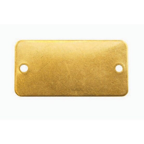 C.H. Hanson 41272 1 X 2 Brass Rectangle W Rounded Corners Blank Tags 100 Pk-1