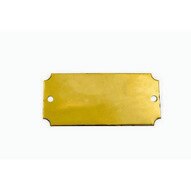 C.H. Hanson 41332 1-716 X 3-116 Brass Rectangle W Notchedcorners Blank Tags 100 Pk-1