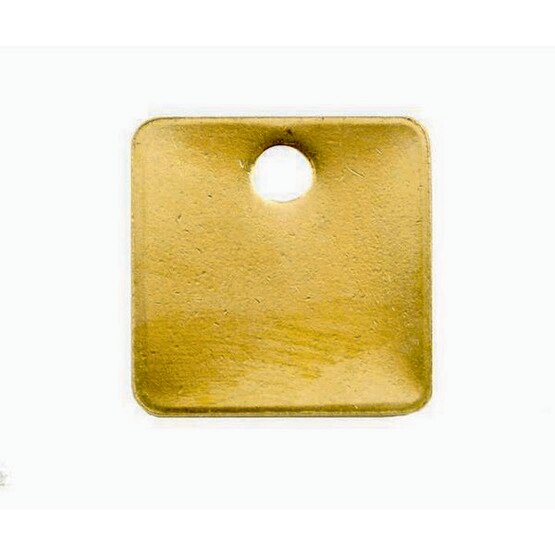 C.H. Hanson 41432 1-14 Brass Square Blank Tags 100 Pk-1