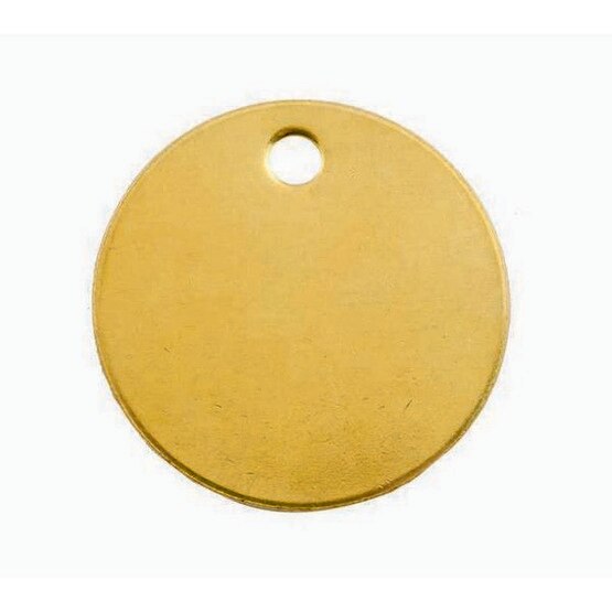 C.H. Hanson 41847 1-38 Diameter Brass Round Blank Tags 100 Pk-1
