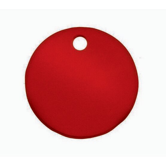 C.H. Hanson 43008 1 Diameter Anodized Aluminum-red Round Blank Tags 5 Pk-1