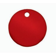 C.H. Hanson 43018 3 Diameter Anodized Aluminum-red Round Blank Tags 5 Pk-1
