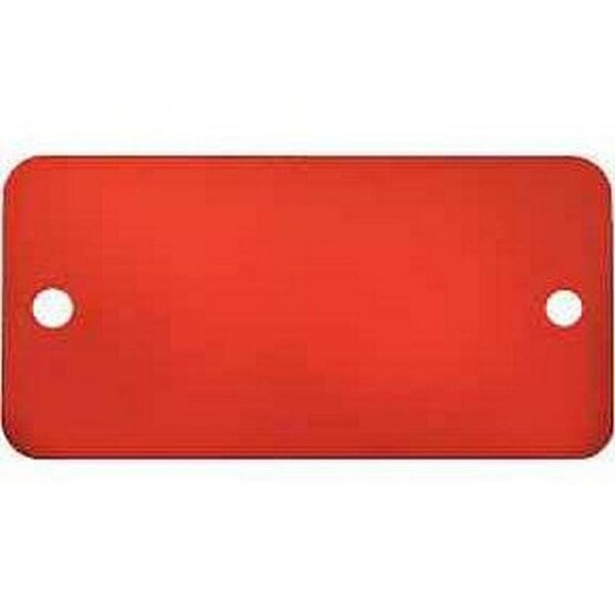 C.H. Hanson 43048 2 X 4 Anodized Aluminum-red Rectangle W Rounded Corners Blank Tags 5 Pk-1