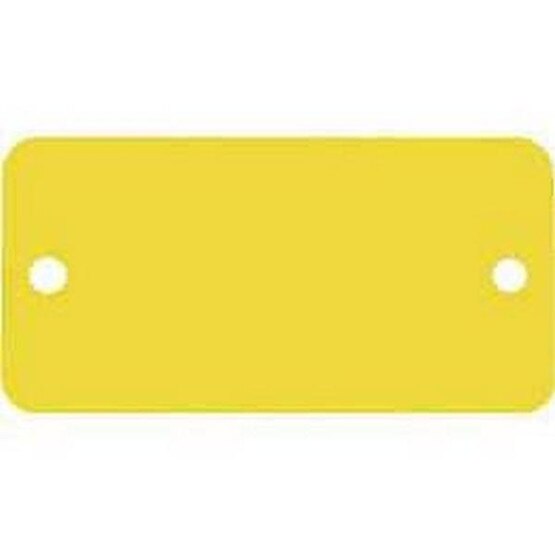 C.H. Hanson 43098 2 X 4 Anodized Aluminum-yellow Rectangle W Rounded Corners Blank Tags 5 Pk-1