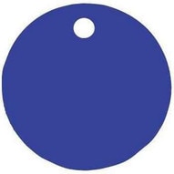 C.H. Hanson 43146 1-12 Diameter Anodized Aluminum-blue Round Blank Tags 5 Pk-1