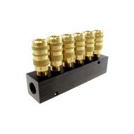 Coilhose Pneumatics 3063-15C 6 Port Aluminum Manifold 14 6-point Industrial Interchange-1