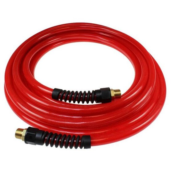 Coilhose Pneumatics Pfe61006-z-tr Flexeel Hose 38 Id X 100' 38 Mpt Reusable Reinforced Poly Straight Hose - Transparent Red-1
