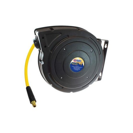 Coilhose Pneumatics YBREEL60504Y Yellow Belly Hybrid PVC Hose Reel 38 ID x 50' 14 MPT-1