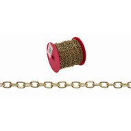Campbell 0711917 #19 Hobbycraft Oval Link Chain Brass Plated 82' Per Reel-1