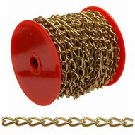 Campbell 0712517 #250 Hobbycraft Twist Chain Brass Plated 33' Per Reel-1