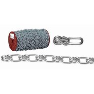 Campbell 0722427 30 Lock Link Single Loop Chain Wrapped Zinc Plated 50' Per Reel-1