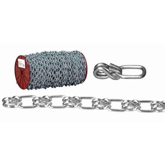 Campbell 0722427 30 Lock Link Single Loop Chain Wrapped Zinc Plated 50' Per Reel-1