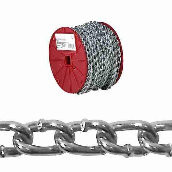 2/0 Twist Link Machine Chain Zinc Plated, 70' Per Reel, Campbell