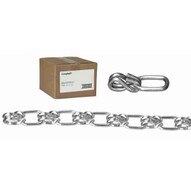 Campbell 0741034 1 0 Lock Link Single Loop Chain Wrapped Galvanized 100' Per Carton (100 In A Box)-1