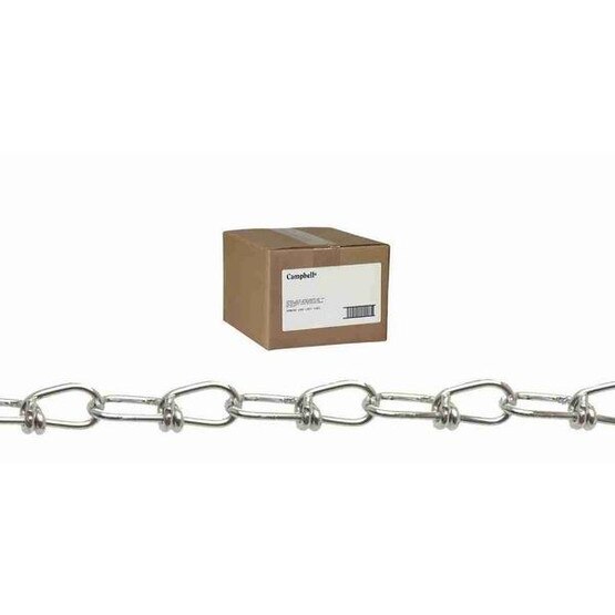 Double Loop Chain 4, Zinc Coated, 100', Campbell