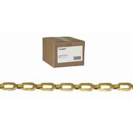 Campbell 0872014 2 0 Brass Plumbers Chain Bright 100' Per Carton (100 In A Box)-1
