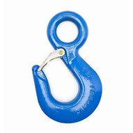 Campbell 3924215IL #22 Alloy Eye Hoist Hook Wlatch 1 Ton Forged Alloy Painted Orange-1