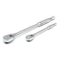 Gearwrench 81268T 2 Pc 14 38 Drive 90 Tooth Full Polish Long Handle Ratchet Set-2