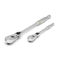 Gearwrench 81274T 2 Pc 14 38 Drive 90 Tooth Full Polish Locking Flex Head Ratchet Set-3