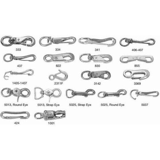Campbell T7606301 34 Swiveling Round Eye Spring Snap #407 (10 In A Box)-1