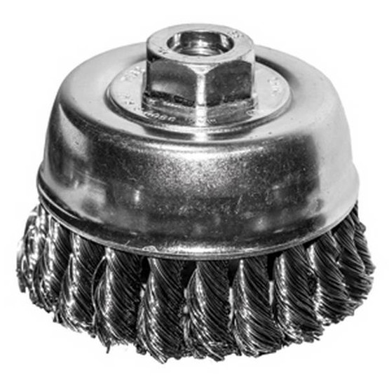 Century Drill & Tool 76046 4 Knotted Wire Cup Brush58-11 Arbor-2