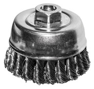 Century Drill & Tool 76062 6 Knotted Wire Cup Brush58-11 Arbor-1