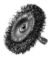 Century Drill & Tool 76423 2.5 Fine Radial Hex Shank.0008 Wire Brush-1