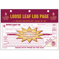J.J. Keller 13-MP Loose-leaf Deluxe Duplicate Daily Log - Retail Packagingwith Recap Detailed Dvir 2-plywith Carbon 8-1 2 W X 5-17 32-2