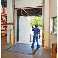 Fabenco DG14-96PC Carbon Steel Yellow Powder Coat Mezzanine Safety Gate Fits 8' Opening 42 Vertical Coverage-1