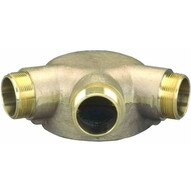 Dixon Valve 90FR3C4025 90 Dgr 4 Fnpt X (3) 2-12 Mnpt Three Way Outlet Cast Brass-1