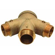 Dixon Valve FR3C6025 6 Fnpt X (3) 2-12 Mnpt Three Way Outlet - Cast Brass-1