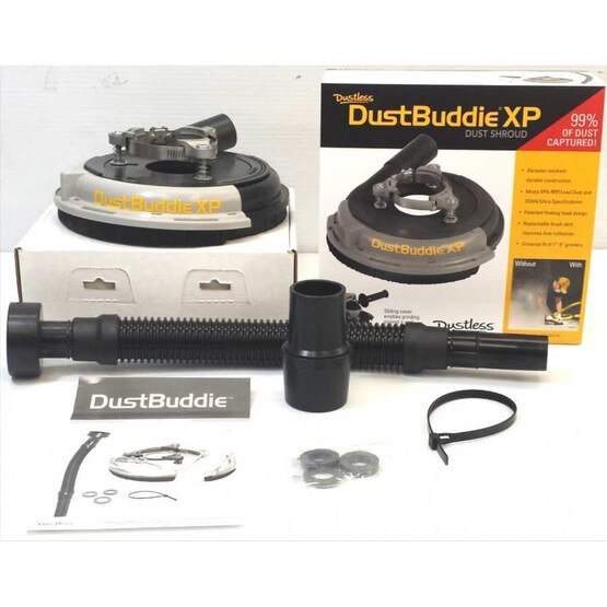 Dustless Technologies D5850 7'' Dustbuddie Concrete Dust Shroud Xp W 18'' Hose-1