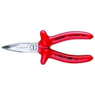 Gedore VDE 8132 AB-200 Vde Insulated Bent Nose Telephone Pliers With Vde Insulated Dipped Insulation 200 Mm-1