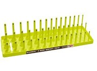 Hansen Global Inc. 38083 Hv Yellow 38 Dr. Metric 3row Multi Length Socket Holder-1