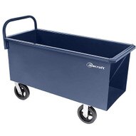 Jescraft JCC-60MR-2R2S Concrete Cart - 6 Cubic Foot Capacity W 8 Mold On Rubber Casters (2 Swivel 2 Rigid)-1